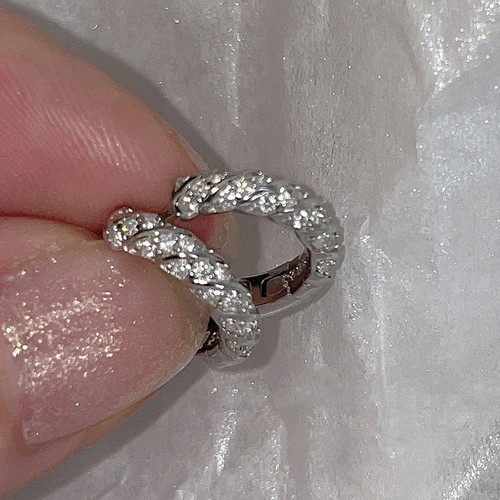 Dainty twist rope pave ear - rope,