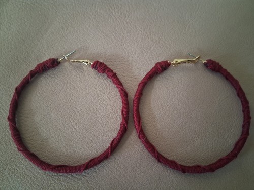 Handmade burgundy threaded - burgundy,