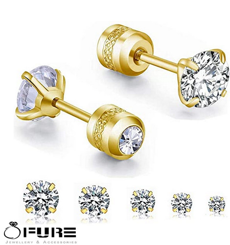 Pair 18ct gold - pair,