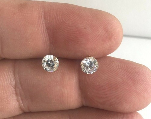 14k solid yellow gold stud - 14k,