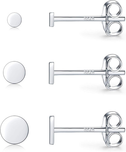 Sterling silver stud earrings - sterling,