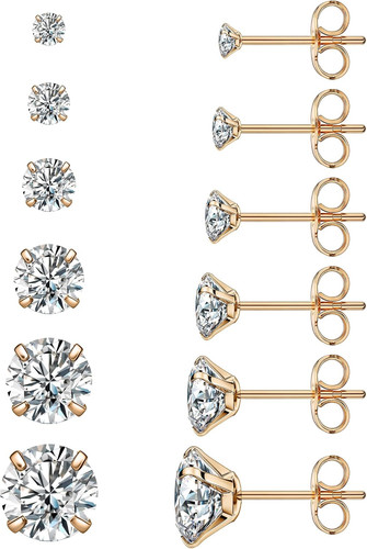 Pairs stud earrings - 6,