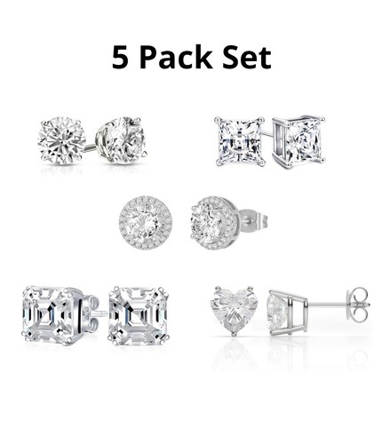 Sterling silver cubic - silver, zirconia