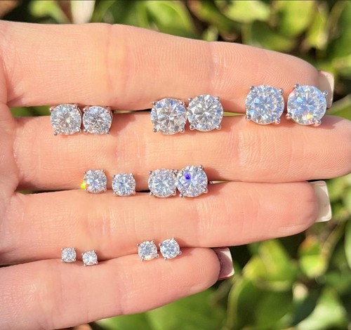 Vvs moissanite stud earrings - vvs,