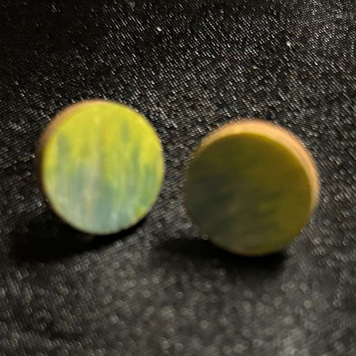 Gold tone round stud earrings - gold,