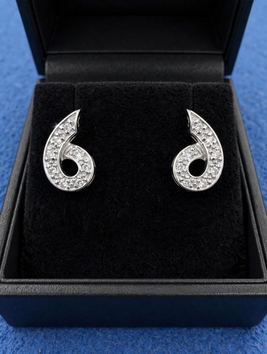 14kt white gold teardrop - white,