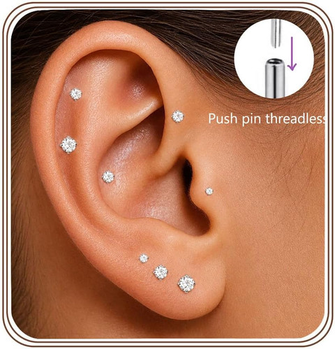 Pairs flat back stud - 4,
