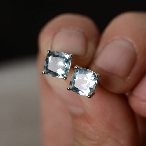 Aquamarine cushion cut - cushion,