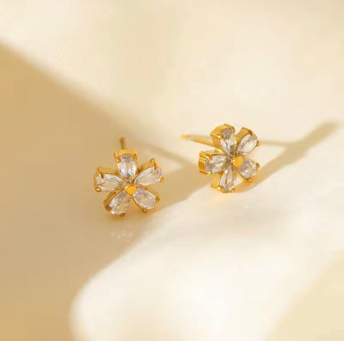 Sparkling gold tone flower - sparkling,