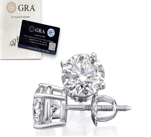 Moissanite screw back 925 - moissanite,