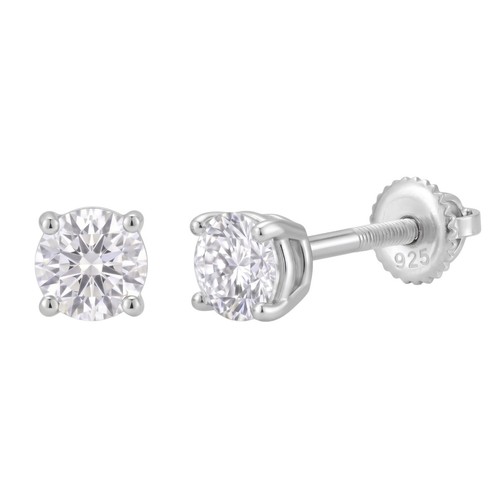 3mm real moissanite stud - 3mm,