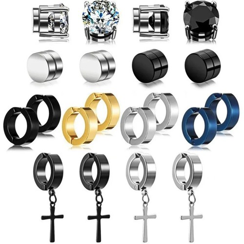 2pcs magnetic cross earrings - magnetic,