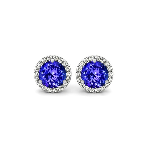 Tanzanite and white topaz - tanzanite,
