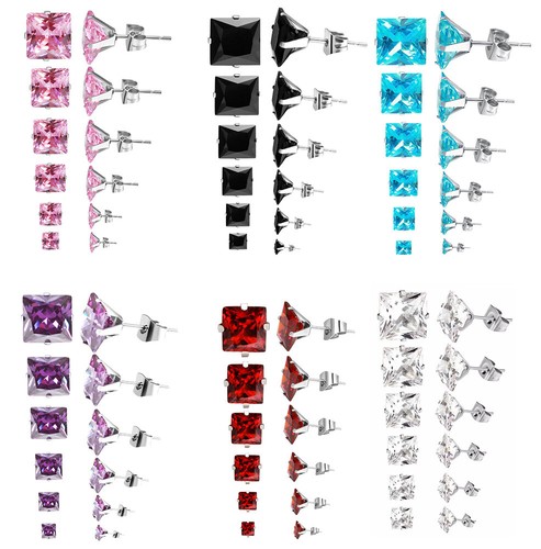 Stainless steel stud earrings - stud,