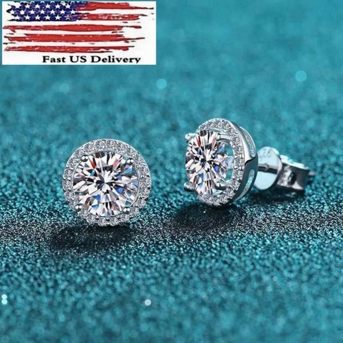 Silver plated stud earrings - stud,