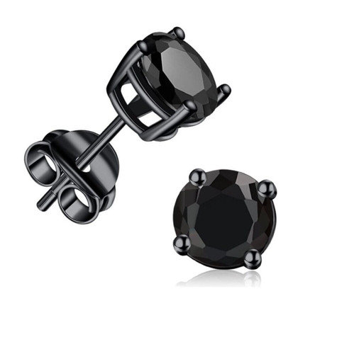 Black sterling silver - black,