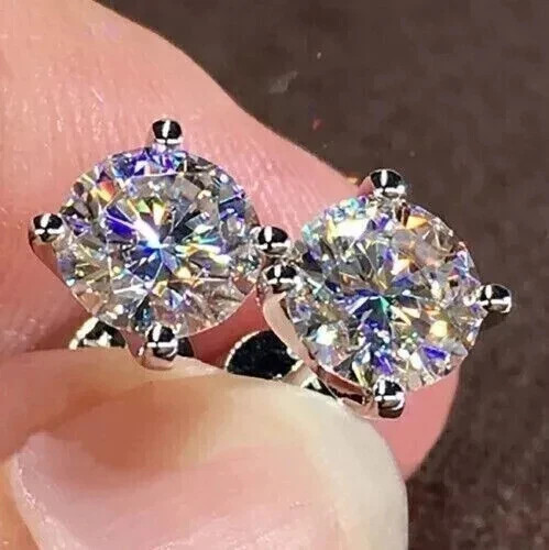 Round cut 2ct real moissanite - 2ct,
