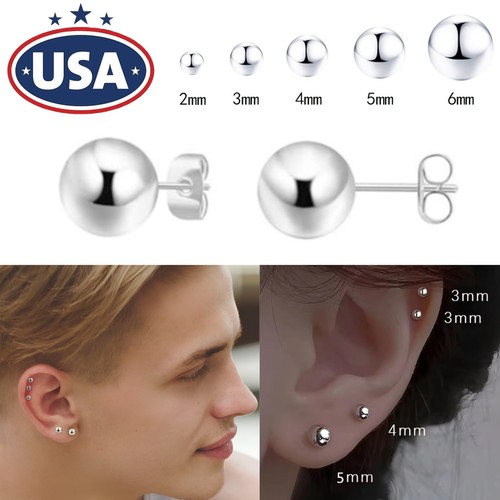Stainless steel stud earrings - stainless,