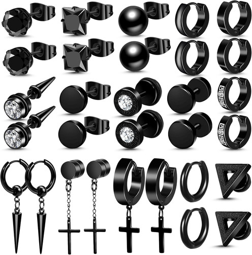 Pairs black earrings - pairs,