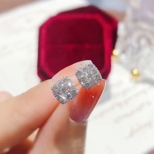 Super sparkly square - square, stud