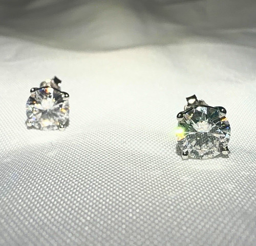 Moissanite stud earrings - stud,